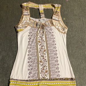 T-back dressy tank top multi color Sz Large